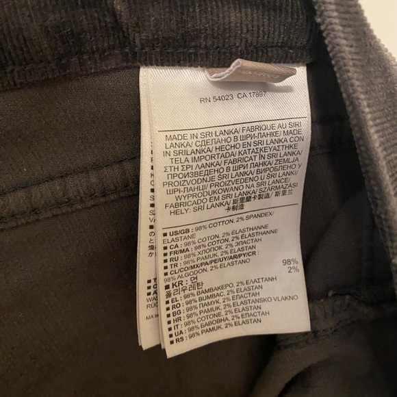 Banana Republic Grey Corduroy Pants with Zipper Details Size 29 - Picture 6 of 7